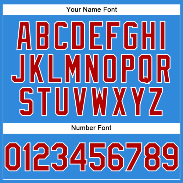 Custom Electric Blue Red-White Authentic Baseball Jersey