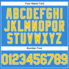 Custom Electric Blue Yellow-White Authentic Baseball Jersey