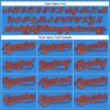 Custom Electric Blue Orange-Royal Authentic Baseball Jersey