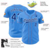 Custom Electric Blue Royal-White Authentic Baseball Jersey