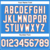 Custom Electric Blue White-Orange Authentic Baseball Jersey