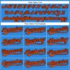 Custom Electric Blue Orange-Black Authentic Baseball Jersey