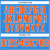 Custom Electric Blue Orange-White Authentic Baseball Jersey
