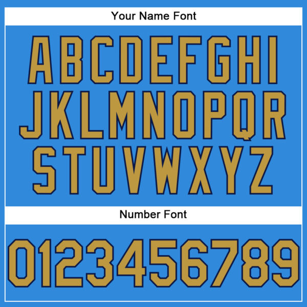 Custom Electric Blue Old Gold-Navy Authentic Baseball Jersey