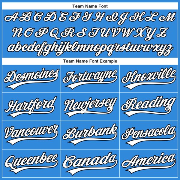 Custom Electric Blue White-Black Authentic Baseball Jersey