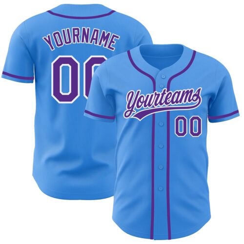 ElectricBlue0026_730d85b8-16cf-4eb5-ae55-e5d864cebe93 Custom Electric Blue Purple-White Authentic Baseball Jersey