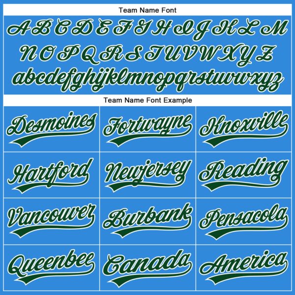 Custom Electric Blue Green-White Authentic Baseball Jersey