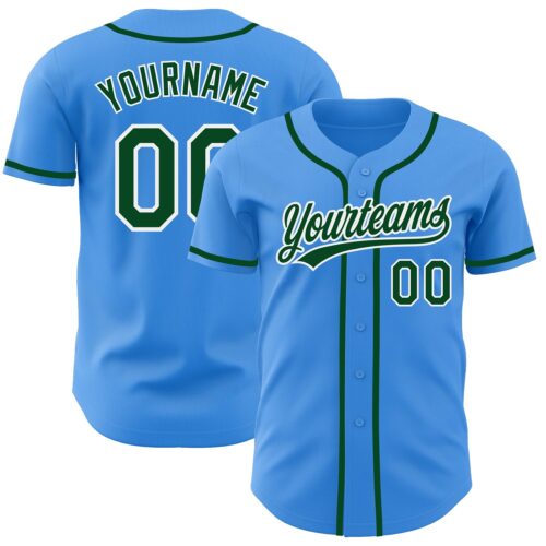 ElectricBlue0031_f7675b5d-e702-4b3d-8ec8-30a6057a06be Custom Electric Blue Green-White Authentic Baseball Jersey