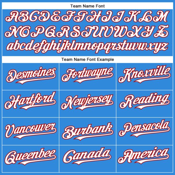 Custom Electric Blue White-Red Authentic Baseball Jersey