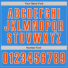 Custom Electric Blue Orange-White Authentic Baseball Jersey