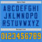 ElectricBlue0126-3 Custom Powder Blue Gold-Royal Mesh Authentic Throwback Football Jersey