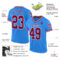 ElectricBlue0143-1 Custom Powder Blue Maroon-White Mesh Authentic Throwback Football Jersey