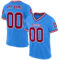 ElectricBlue0143 Custom Powder Blue Maroon-White Mesh Authentic Throwback Football Jersey