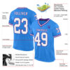 Custom Powder Blue White-Purple Mesh Authentic Throwback Football Jersey