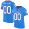 ElectricBlue0146 Custom Powder Blue White-Purple Mesh Authentic Throwback Football Jersey