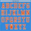Custom Electric Blue Orange-White Authentic Baseball Jersey