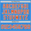 Custom Electric Blue Orange-White Authentic Baseball Jersey