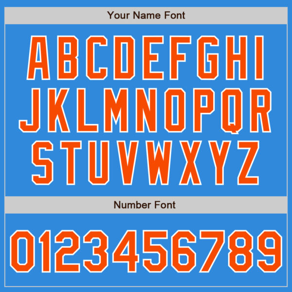 Custom Electric Blue Orange-White Authentic Baseball Jersey