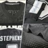 Custom Black White-Silver Mesh Authentic Football Jersey