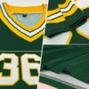 Custom Green White-Gold Authentic Football Jersey