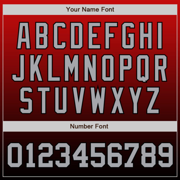 Custom Red Gray-Black Authentic Fade Fashion Baseball Jersey