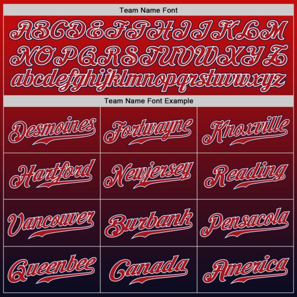 Custom Navy Red-White Authentic Fade Fashion Baseball Jersey