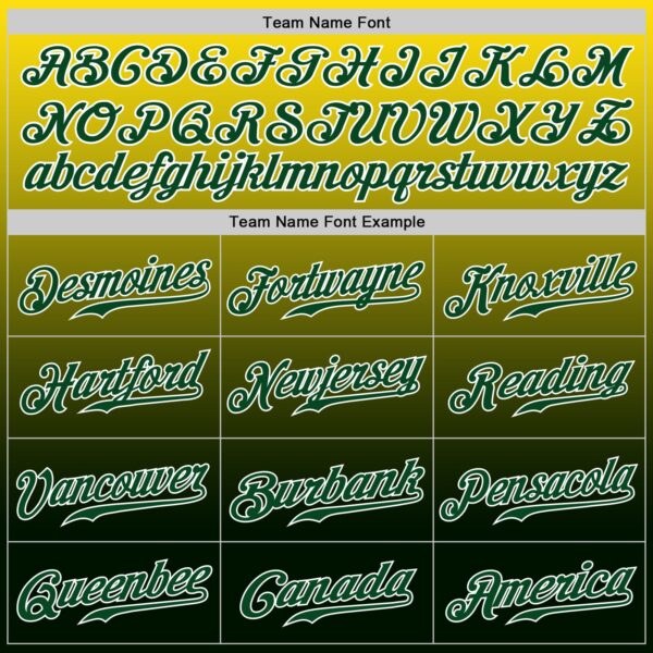 Custom Yellow Green-White Authentic Fade Fashion Baseball Jersey