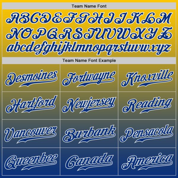 Custom Yellow Royal-White Authentic Fade Fashion Baseball Jersey