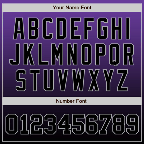 Custom Purple Black-Gray Authentic Fade Fashion Baseball Jersey