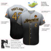 Custom Gray Old Gold-Black Authentic Fade Fashion Baseball Jersey
