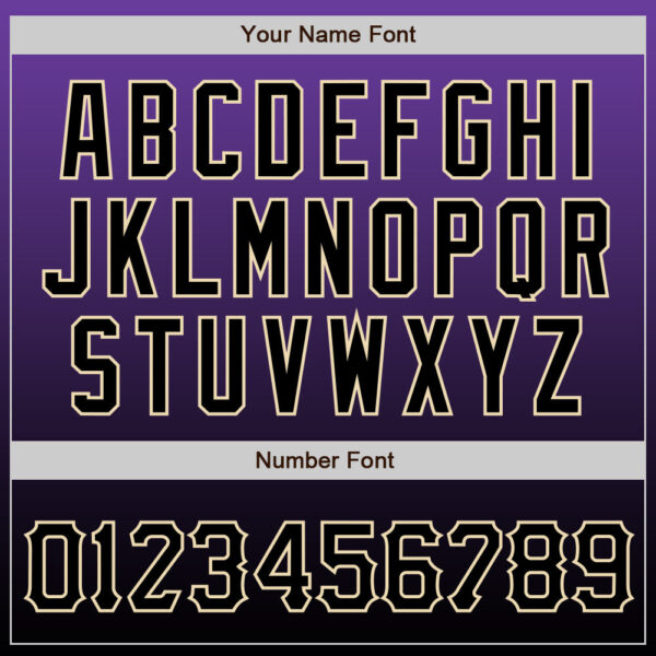 Custom Purple Black-Cream Authentic Fade Fashion Baseball Jersey