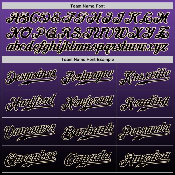 Custom Purple Black-Cream Authentic Fade Fashion Baseball Jersey