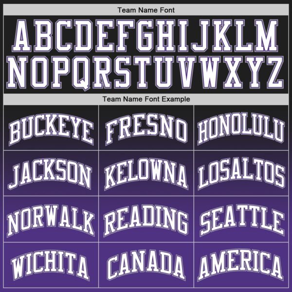 Custom Black White-Purple Authentic Fade Fashion Basketball Jersey