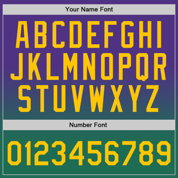 Custom Purple Gold-Kelly Green Authentic Fade Fashion Basketball Jersey