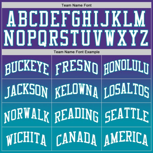 Custom Purple White-Teal Authentic Fade Fashion Basketball Jersey