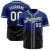 Custom Royal White-Black Authentic Fade Fashion Baseball Jersey