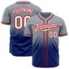 FadeFashion0128 Custom Gray White Royal-Red Authentic Fade Fashion Baseball Jersey