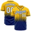 FadeFashion0141 Custom Yellow White-Royal Authentic Fade Fashion Baseball Jersey