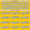 Custom Yellow White-Royal Authentic Fade Fashion Baseball Jersey