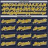 Custom Navy Yellow-White Authentic Gradient Fashion Baseball Jersey