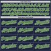 Custom Navy Neon Green-White Authentic Gradient Fashion Baseball Jersey