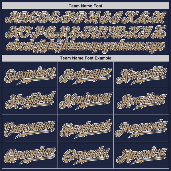 Custom Navy Old Gold-White Authentic Gradient Fashion Baseball Jersey