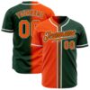 FadeFashion0180 Custom Green Orange-White Authentic Gradient Fashion Baseball Jersey