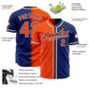Custom Royal Orange-White Authentic Gradient Fashion Baseball Jersey