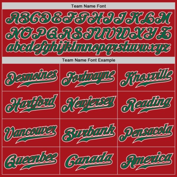 Custom Red Kelly Green-White Authentic Gradient Fashion Baseball Jersey