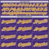 Custom Purple Yellow-White Authentic Gradient Fashion Baseball Jersey