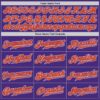 Custom Purple Orange-White Authentic Gradient Fashion Baseball Jersey