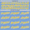 Custom Light Blue Yellow-White Authentic Gradient Fashion Baseball Jersey
