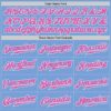 Custom Light Blue Pink-White Authentic Gradient Fashion Baseball Jersey