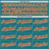 Custom Teal Orange-White Authentic Gradient Fashion Baseball Jersey